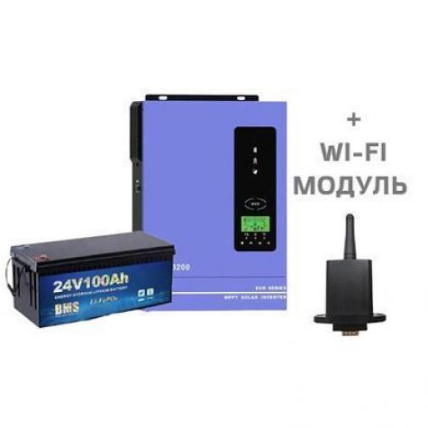 Anern AN-SCI-EVO-3200 (WI-FI) + LiFePO4 аккумулятор 24V100AH Sorein Lithium Battery фото 2