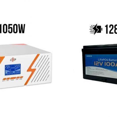 Комплект ИБП 12V LPM-PSW-1500VA (1050Вт) White + LiFePO4 аккумулятор Sorein 12V100AH 12100 фото 2