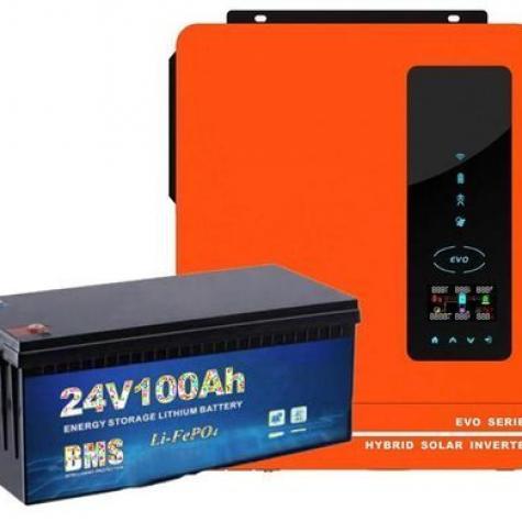 Инвертор Anern AN-SCI-EVO-4200 (WI-FI) + LiFePO4 аккумулятор 24V100AH Sorein Lithium Battery фото 1