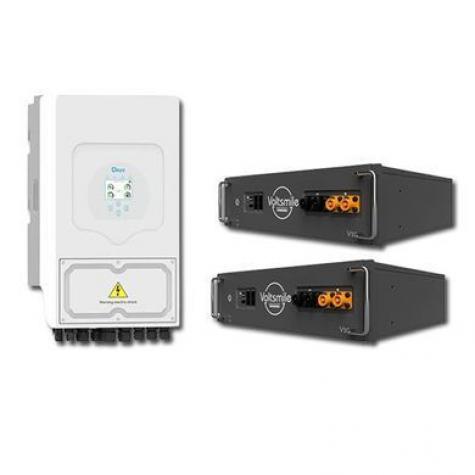 Комплект гибридный инвертор Deye SUN-6K-SG01/03/LP1-EU + 2 аккумулятора LiFePO4 48-100 Voltsmile V10 C фото 1