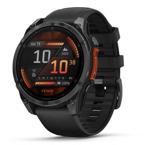 Умные часы Garmin Fenix 8, 47 мм, AMOLED, Slate Gray with black silicone band фото 1