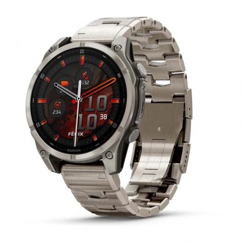 Умные часы Garmin Fenix 8, 47 мм, AMOLED, Sapphire bare Titanium, graphite with titanium band plus graphite silicone band фото 1