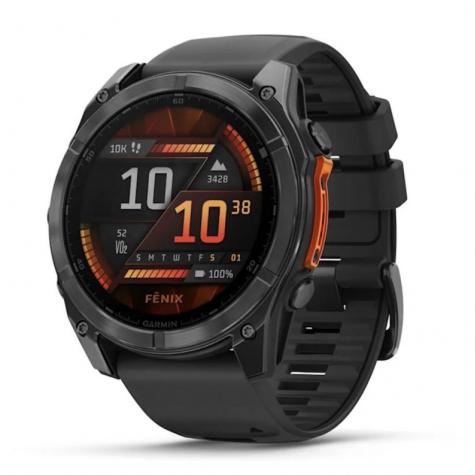 Умные часы Garmin Fenix 8, 51 мм, AMOLED, Slate Gray with black silicone band фото 1