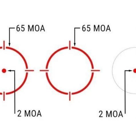 Коллиматорный прицел Holosun DRS-NV с ночным видением точка 2 MOA + круг 65 МОА (красный) фото 3
