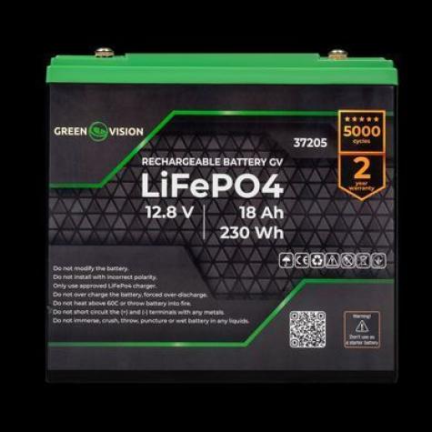Аккумулятор GV LiFePО4 12V (12,8V) - 18 Ah (230Wh) фото 1