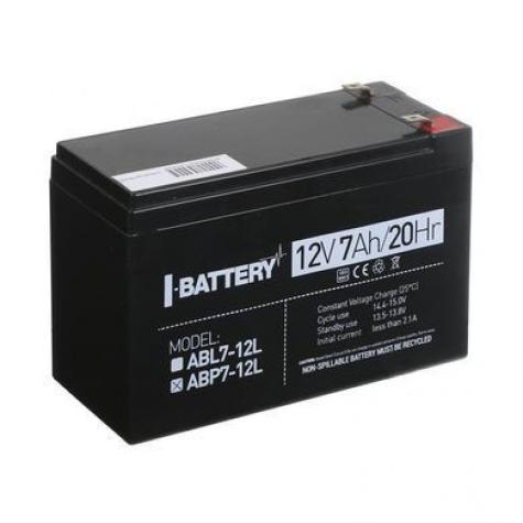 Аккумулятор 12В 7А·ч для ИБП I-Battery ABP7-12L фото 1