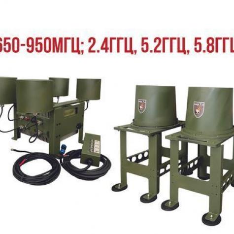 Купольный РЭБ на авто «Saqribs» 6 (650-950Мгц; 2.4ГГц, 5.2ГГц, 5.8ГГц) 50Вт фото 1