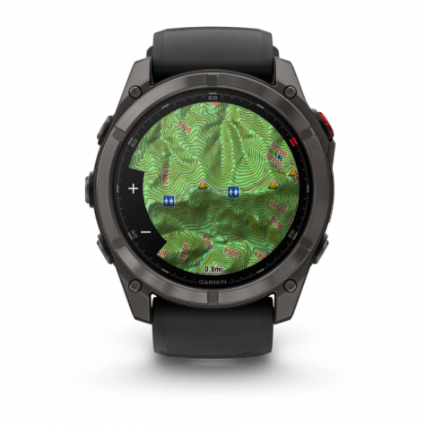 Умные часы Garmin Fenix 8 PRO, 47 мм, AMOLED, Sapphire, Titanium with Graphite/Black Silicone Band фото 5