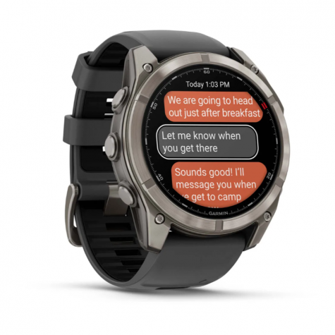 Умные часы Garmin Fenix 8 PRO, 51 мм, AMOLED, Sapphire, Titanium with Graphite/Black Silicone Band фото 3