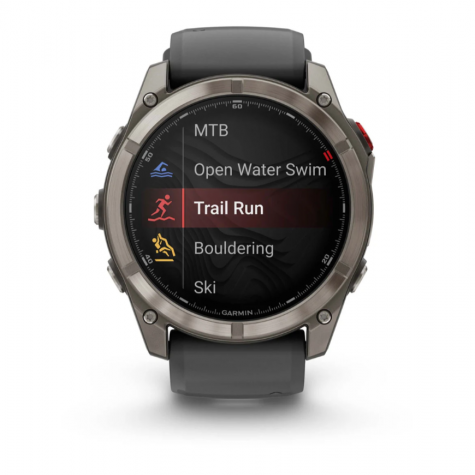 Умные часы Garmin Fenix 8 PRO, 51 мм, AMOLED, Sapphire, Titanium with Graphite/Black Silicone Band фото 5
