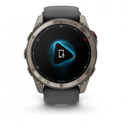 Умные часы Garmin Fenix 8 PRO, 51 мм, AMOLED, Sapphire, Titanium with Graphite/Black Silicone Band фото 4
