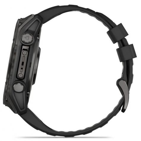 Умные часы Garmin Fenix 8, 51 мм, AMOLED, Sapphire Carbon Gray DLC Titanium with Black/Pebble Gray Silicone band фото 5