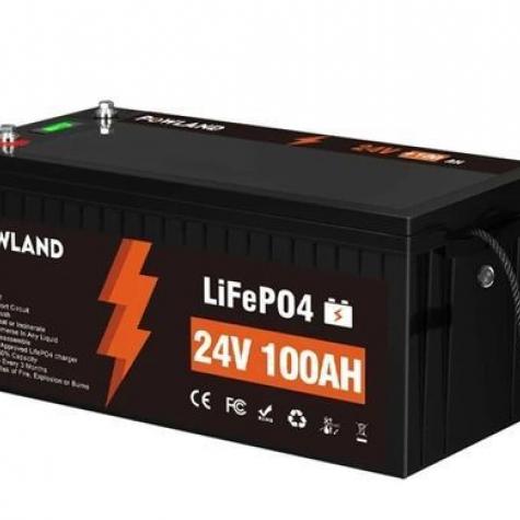 Аккумулятор литиевый Powland LiFePo4 24V 100Ah BMS 24100 фото 1