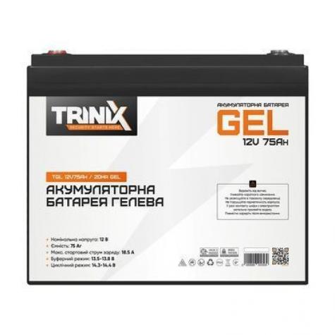Акумуляторна батарея гелева 12В 75Аг Trinix TGL12V75Ah/20Hr GEL фото 2