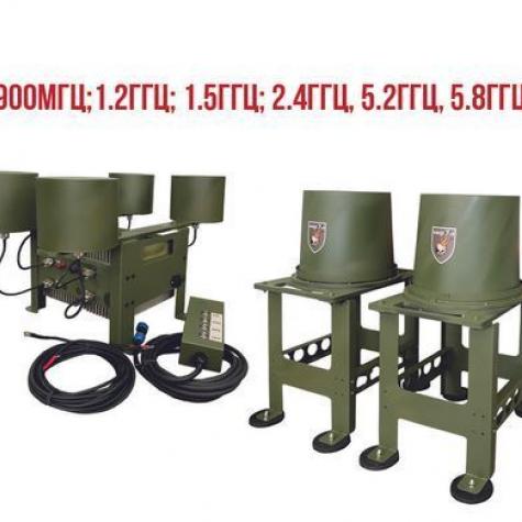 Купольный РЭБ на авто «Saqribs» 6 (900Мгц;1.2ГГц; 1.5ГГц; 2.4ГГц, 5.2ГГц, 5.8ГГц) 50Вт фото 1