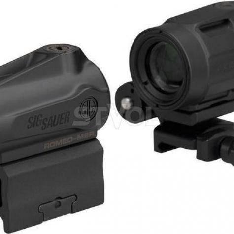 Комплект Sig Optics коллиматор ROMEO-MSR Gen II 2 MOA и магнифер JULIET3-MICRO 3X22MM фото 1