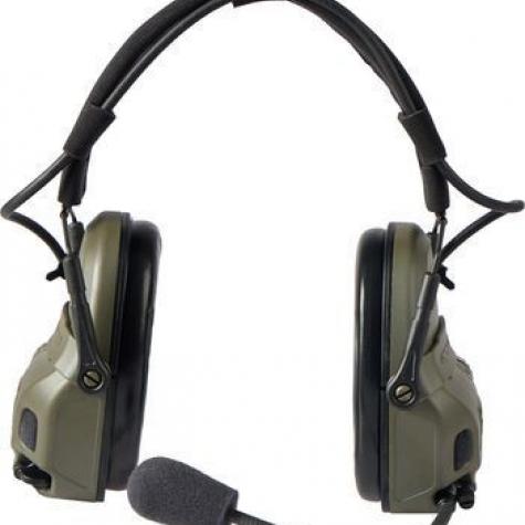 Активные наушники Ops-Core AMP Communication Headset-Connectorized. NFMI. Верхний держатель. Ranger Green фото 2