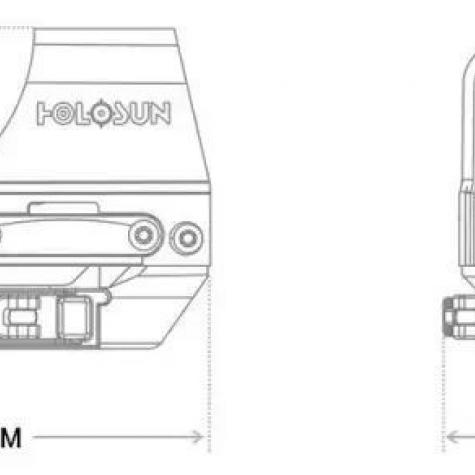 Прибор коллиматорный Holosun HS510С точка 2 MOA + круг 65 МОА фото 4