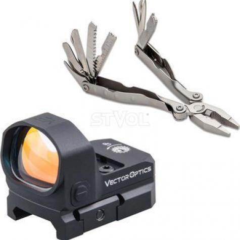 Комплект: Прицел коллиматорный Vector Optics Frenzy II + Мультитул Schrade Tough Tool фото 1