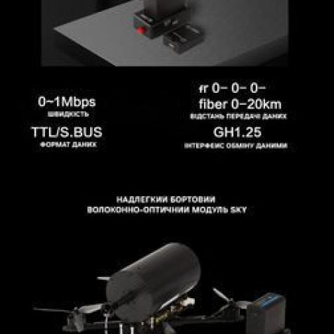(10 км) Комплект катушка + станция управления FPV Дроном с оптоволокном (АнтиРЭБ) фото 2