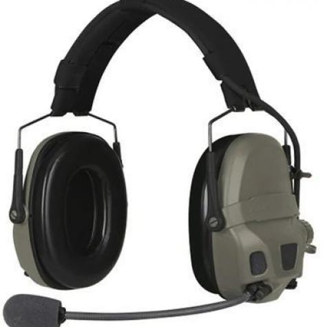 Активные наушники Ops-Core AMP Communication Headset-Connectorized. NFMI. Верхний держатель. Ranger Green фото 1