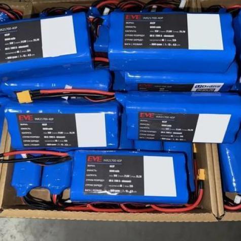 Аккумуляторная сборка 6S3P EVE 21700-40P: 12000mAh, 120A (150A-пик), 22.2V / Горизонтальная батарейная сборка фото 2