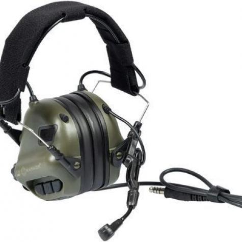 Активные наушники Earmor M32X Mod4 Green с микрофоном (совместимы с ARC Rail ) фото 2