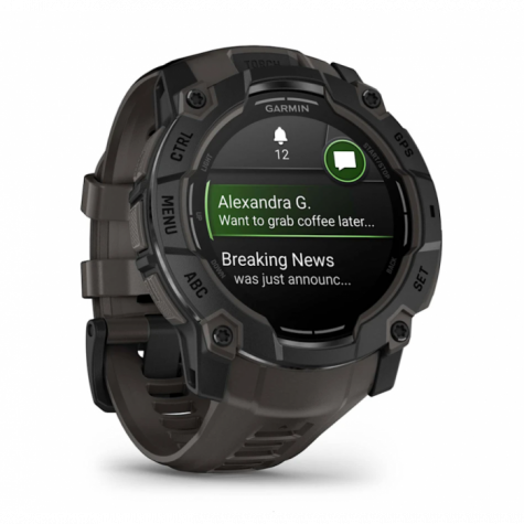 Умные часы Garmin Instinct 3 Amoled 50 mm black with Charcoal Band фото 3