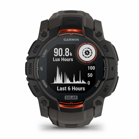 Умные часы Garmin Instinct 3 Solar 50 mm Black with Charcoal Band фото 3