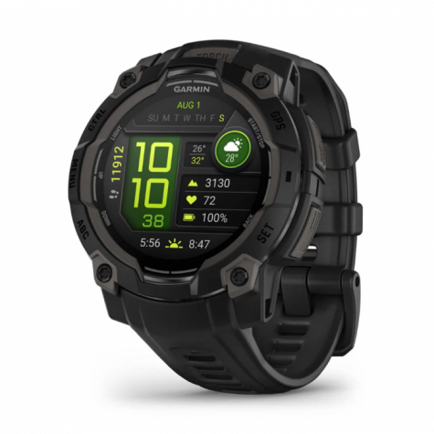 Умные часы Garmin Instinct 3 AMOLED 45 mm Black with Black Band фото 1