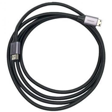 Кабель Mini HDMI – HDMI 2.1 2м (8K@60Hz / 4K@144Hz / 48 Гбит/с / HDR10+ / eARC) фото 2