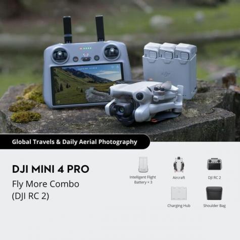 Квадрокоптер DJI Mini 4 Pro Fly More Combo Plus (DJI RC 2) фото 4