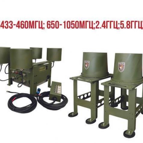 Купольный РЭБ на авто «Saqribs» 7 (433-460МГц;650-1050МГц;2.4ГГц;5.8ГГц) 50Вт фото 1