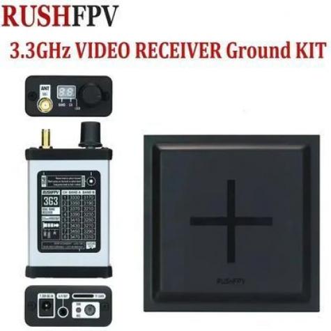 Видеоприемник RushFPV VRX 3.3GHz + Патч Антенна 15dBi для FPV With DVR Version фото 3