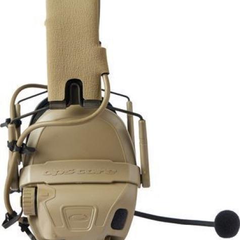 Активные наушники Ops-Core AMP Communication Headset-Connectorized. Верхний держатель. Tan фото 4
