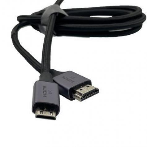 Кабель Mini HDMI – HDMI 2.1 2м (8K@60Hz / 4K@144Hz / 48 Гбит/с / HDR10+ / eARC) фото 4