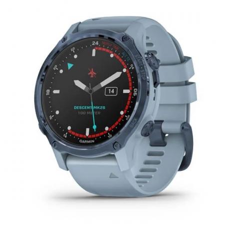 Garmin DESCENT MK2S голубой корпус c силиконовым ремешком цвета морской пены фото 1