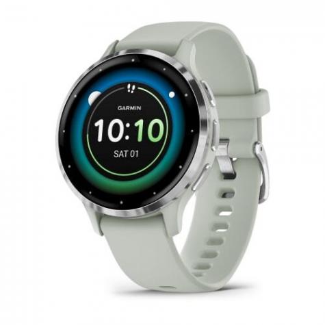 Garmin VENU 3S серо-зеленый с серебристым безелем фото 1