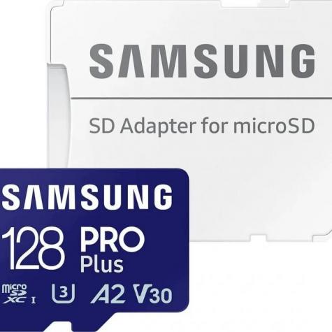 Карта памяти microSDXC UHS-I U3 Samsung Pro PLUS 128 ГБ фото 1