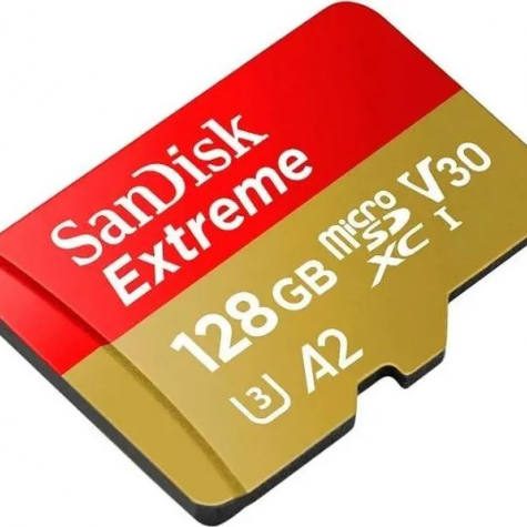 Карта памяти SanDisk Extreme microSDXC 128GB + SD Adapter 160МB/s, Class 10 UHS-I U3 (SDSQXA1-128G-GN6MA) фото 3