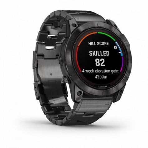 Умные часы FENIX 7X PRO Pro Sapphire Solar Edition Титановый угольно-серый корпус с DLC-покрытием и титановым браслетом фото 1