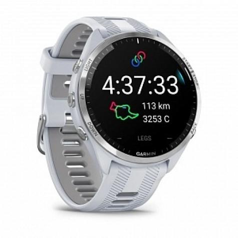 Умные часы FORERUNNER 965 белые, титановый безель, с белым ремешком фото 1
