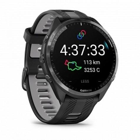 Умные часы FORERUNNER 965 черные, темно-серый DLC титановый безель, с черным ремешком фото 1