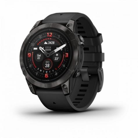 Умные часы Garmin EPIX PRO (Gen 2) Sapphire Edition 47 мм, титановый, угольно-серый DLC, черный ремешок фото 1