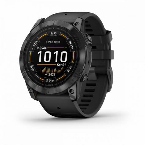 Умные часы Garmin EPIX PRO (Gen 2) Standard Edition 51 мм, серый, черный силиконовый ремешок фото 1