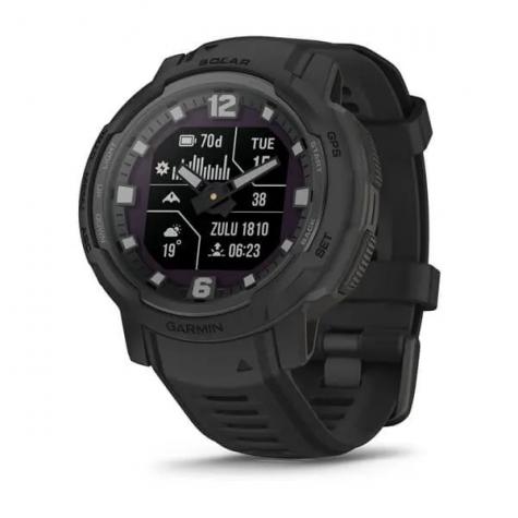Умные часы Garmin INSTINCT CROSSOVER SOLAR - Tactical Edition, черный фото 1