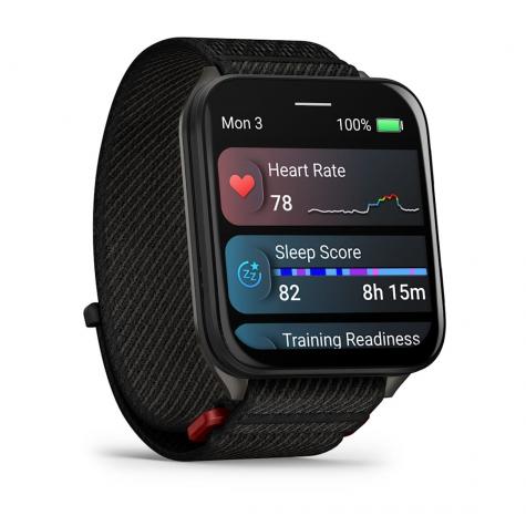 Умные часы Garmin Venu X1 черный с титановой задней крышкой и черным нейлоновым ремешком фото 3
