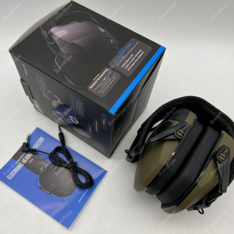 Тактические складные активные наушники ELECTRONIC HEARING PROTECTOR SERIES W1 GREEN фото 5