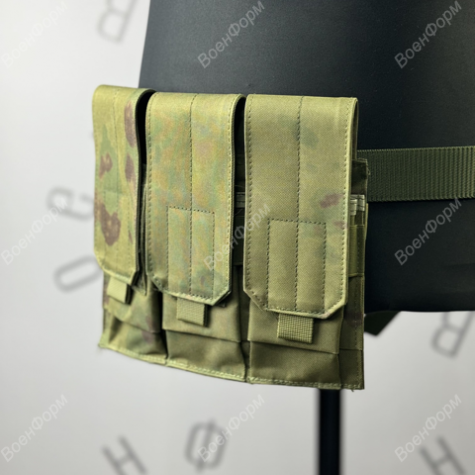 Подсумок тактический закрытый на 3 магазина АК | АК 74 | АКМ с Molle фото 4