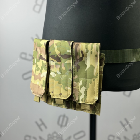 Подсумок тактический закрытый на 3 магазина АК | АК 74 | АКМ с Molle фото 1